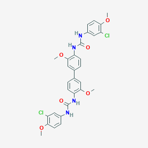 1-(3-CHLORO-4-METHOXYPHENYL)-3-(4'-{[(3-CHLORO-4-METHOXYPHENYL)CARBAMOYL]AMINO}-3,3'-DIMETHOXY-[1,1'-BIPHENYL]-4-YL)UREA