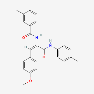 molecular formula C25H24N2O3 B3903378 N-(2-(4-methoxyphenyl)-1-{[(4-methylphenyl)amino]carbonyl}vinyl)-3-methylbenzamide 