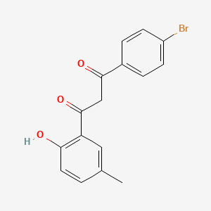 molecular formula C16H13BrO3 B3903382 1-(4-bromophenyl)-3-(2-hydroxy-5-methylphenyl)-1,3-propanedione 