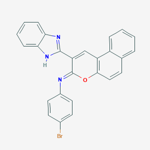 N-[2-(1H-benzimidazol-2-yl)-3H-benzo[f]chromen-3-ylidene]-N-(4-bromophenyl)amine