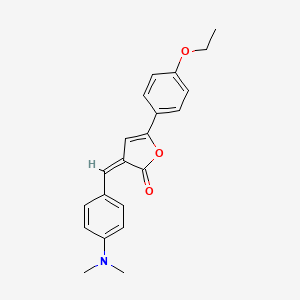 molecular formula C21H21NO3 B3903396 3-[4-(dimethylamino)benzylidene]-5-(4-ethoxyphenyl)-2(3H)-furanone 