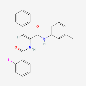 2-iodo-N-(1-{[(3-methylphenyl)amino]carbonyl}-2-phenylvinyl)benzamide