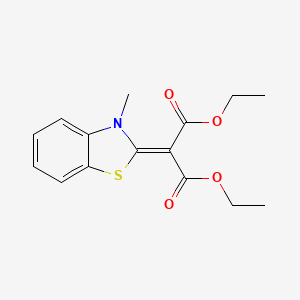 molecular formula C15H17NO4S B3903414 diethyl (3-methyl-1,3-benzothiazol-2(3H)-ylidene)malonate CAS No. 5968-99-0