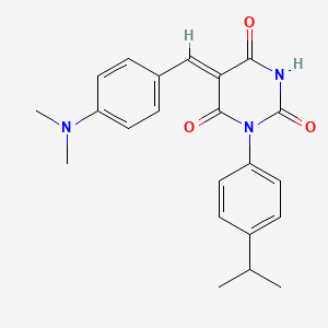 5-[4-(dimethylamino)benzylidene]-1-(4-isopropylphenyl)-2,4,6(1H,3H,5H)-pyrimidinetrione