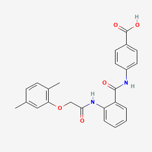 molecular formula C24H22N2O5 B3903455 4-[(2-{[(2,5-dimethylphenoxy)acetyl]amino}benzoyl)amino]benzoic acid 