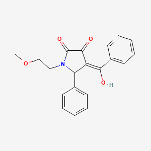 molecular formula C20H19NO4 B3903457 4-benzoyl-3-hydroxy-1-(2-methoxyethyl)-5-phenyl-1,5-dihydro-2H-pyrrol-2-one CAS No. 5969-62-0