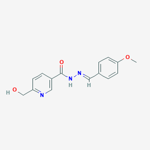 molecular formula C15H15N3O3 B390351 6-(hydroxymethyl)-N'-(4-methoxybenzylidene)nicotinohydrazide 
