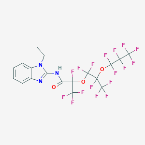 N-(1-ethyl-1H-benzimidazol-2-yl)-2,3,3,3-tetrafluoro-2-[1,1,2,3,3,3-hexafluoro-2-(1,1,2,2,3,3,3-heptafluoropropoxy)propoxy]propanamide