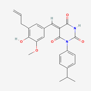 5-(3-allyl-4-hydroxy-5-methoxybenzylidene)-1-(4-isopropylphenyl)-2,4,6(1H,3H,5H)-pyrimidinetrione