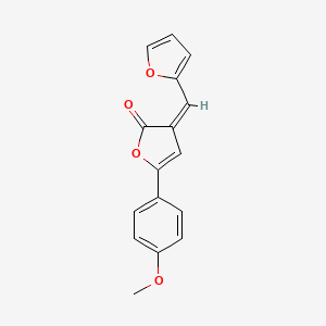 molecular formula C16H12O4 B3903557 3-(2-furylmethylene)-5-(4-methoxyphenyl)-2(3H)-furanone 