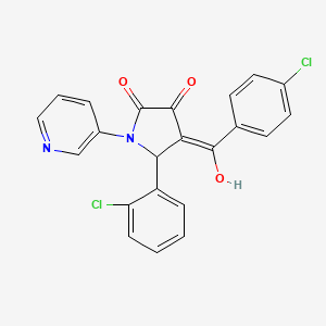 4-(4-chlorobenzoyl)-5-(2-chlorophenyl)-3-hydroxy-1-(3-pyridinyl)-1,5-dihydro-2H-pyrrol-2-one