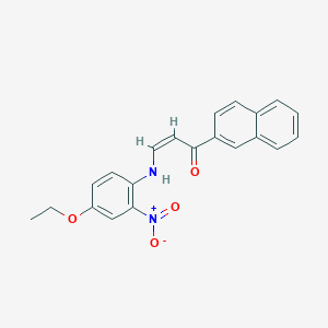 3-[(4-ethoxy-2-nitrophenyl)amino]-1-(2-naphthyl)-2-propen-1-one