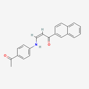 3-[(4-acetylphenyl)amino]-1-(2-naphthyl)-2-propen-1-one