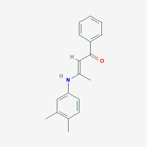 molecular formula C18H19NO B390364 3-(3,4-Dimethylanilino)-1-phenyl-2-buten-1-one 