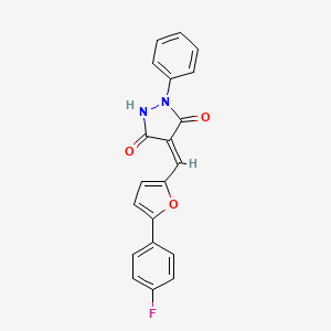 4-{[5-(4-fluorophenyl)-2-furyl]methylene}-1-phenyl-3,5-pyrazolidinedione