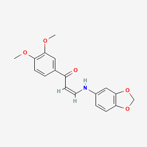 molecular formula C18H17NO5 B3903680 3-(1,3-benzodioxol-5-ylamino)-1-(3,4-dimethoxyphenyl)-2-propen-1-one 