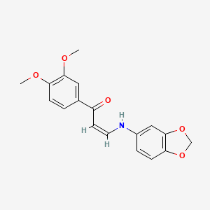 3-(1,3-benzodioxol-5-ylamino)-1-(3,4-dimethoxyphenyl)-2-propen-1-one