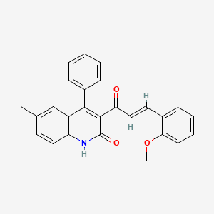 3-[3-(2-methoxyphenyl)acryloyl]-6-methyl-4-phenyl-2(1H)-quinolinone