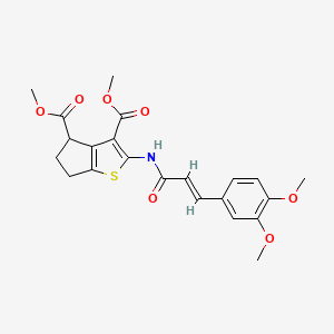 dimethyl 2-{[3-(3,4-dimethoxyphenyl)acryloyl]amino}-5,6-dihydro-4H-cyclopenta[b]thiophene-3,4-dicarboxylate