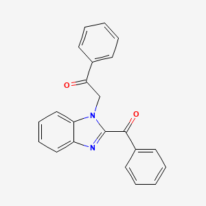 molecular formula C22H16N2O2 B3903685 2-(2-benzoyl-1H-benzimidazol-1-yl)-1-phenylethanone 
