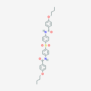 molecular formula C34H36N2O6S B390370 4-butoxy-N-[4-({4-[(4-butoxybenzoyl)amino]phenyl}sulfonyl)phenyl]benzamide 