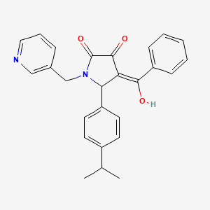 molecular formula C26H24N2O3 B3903712 4-benzoyl-3-hydroxy-5-(4-isopropylphenyl)-1-(3-pyridinylmethyl)-1,5-dihydro-2H-pyrrol-2-one 