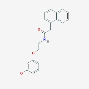 molecular formula C21H21NO3 B390372 N-[2-(3-methoxyphenoxy)ethyl]-2-naphthylacetamide CAS No. 328004-09-7