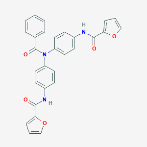 molecular formula C29H21N3O5 B390377 N-{4-[benzoyl-4-(2-furoylamino)anilino]phenyl}-2-furamide 