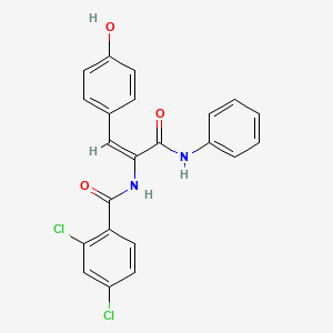 N-[1-(anilinocarbonyl)-2-(4-hydroxyphenyl)vinyl]-2,4-dichlorobenzamide