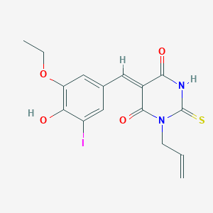 1-allyl-5-(3-ethoxy-4-hydroxy-5-iodobenzylidene)-2-thioxodihydro-4,6(1H,5H)-pyrimidinedione