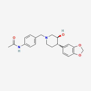 N-(4-{[(3S*,4S*)-4-(1,3-benzodioxol-5-yl)-3-hydroxypiperidin-1-yl]methyl}phenyl)acetamide