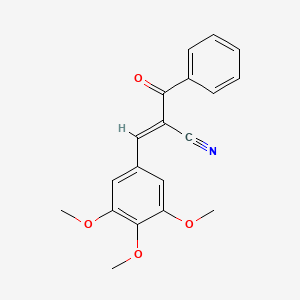 molecular formula C19H17NO4 B3903809 2-benzoyl-3-(3,4,5-trimethoxyphenyl)acrylonitrile 