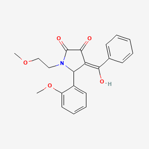 molecular formula C21H21NO5 B3903817 4-benzoyl-3-hydroxy-1-(2-methoxyethyl)-5-(2-methoxyphenyl)-1,5-dihydro-2H-pyrrol-2-one 