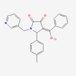 molecular formula C24H20N2O3 B3903825 4-benzoyl-3-hydroxy-5-(4-methylphenyl)-1-(3-pyridinylmethyl)-1,5-dihydro-2H-pyrrol-2-one 