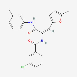 3-chloro-N-(2-(5-methyl-2-furyl)-1-{[(3-methylphenyl)amino]carbonyl}vinyl)benzamide