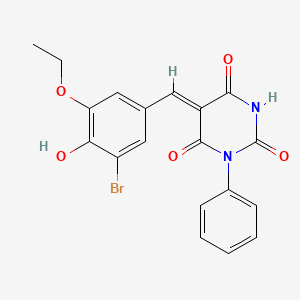 5-(3-bromo-5-ethoxy-4-hydroxybenzylidene)-1-phenyl-2,4,6(1H,3H,5H)-pyrimidinetrione