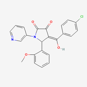 4-(4-chlorobenzoyl)-3-hydroxy-5-(2-methoxyphenyl)-1-(3-pyridinyl)-1,5-dihydro-2H-pyrrol-2-one