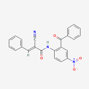 molecular formula C23H15N3O4 B3903901 N-(2-benzoyl-4-nitrophenyl)-2-cyano-3-phenylacrylamide 