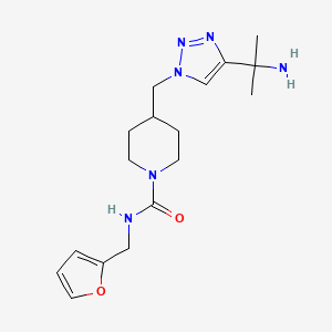 4-{[4-(1-amino-1-methylethyl)-1H-1,2,3-triazol-1-yl]methyl}-N-(2-furylmethyl)-1-piperidinecarboxamide trifluoroacetate