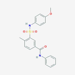 3-[(4-methoxyphenyl)sulfamoyl]-4-methyl-N-phenylbenzamide