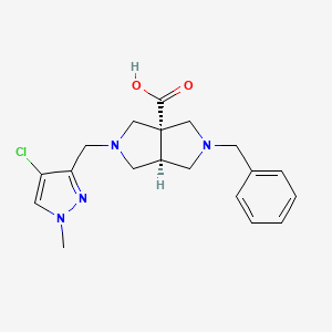 (3aS*,6aS*)-2-benzyl-5-[(4-chloro-1-methyl-1H-pyrazol-3-yl)methyl]hexahydropyrrolo[3,4-c]pyrrole-3a(1H)-carboxylic acid