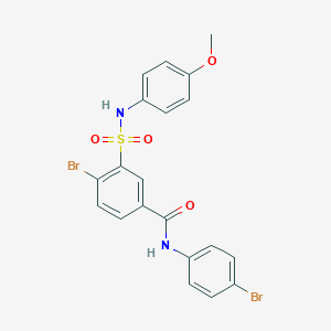 molecular formula C20H16Br2N2O4S B390396 4-Bromo-N-(4-bromo-phenyl)-3-(4-methoxy-phenylsulfamoyl)-benzamide 