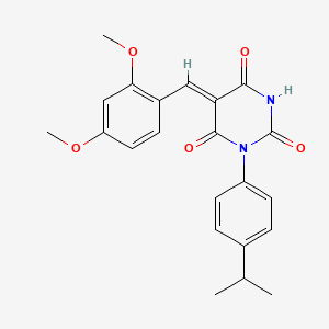 5-(2,4-dimethoxybenzylidene)-1-(4-isopropylphenyl)-2,4,6(1H,3H,5H)-pyrimidinetrione