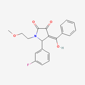 molecular formula C20H18FNO4 B3904000 4-benzoyl-5-(3-fluorophenyl)-3-hydroxy-1-(2-methoxyethyl)-1,5-dihydro-2H-pyrrol-2-one 