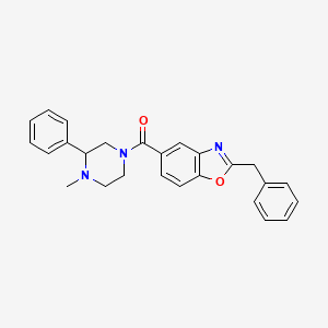 molecular formula C26H25N3O2 B3904019 2-benzyl-5-[(4-methyl-3-phenyl-1-piperazinyl)carbonyl]-1,3-benzoxazole 