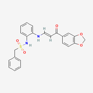 N-(2-{[3-(1,3-benzodioxol-5-yl)-3-oxo-1-propen-1-yl]amino}phenyl)-1-phenylmethanesulfonamide