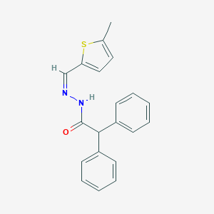 molecular formula C20H18N2OS B390404 N-[(Z)-(5-methylthiophen-2-yl)methylideneamino]-2,2-diphenylacetamide 