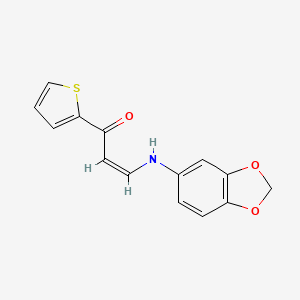 molecular formula C14H11NO3S B3904058 3-(1,3-benzodioxol-5-ylamino)-1-(2-thienyl)-2-propen-1-one 