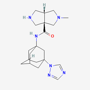 molecular formula C20H30N6O B3904060 (3aR*,6aR*)-2-methyl-N-[3-(1H-1,2,4-triazol-1-yl)-1-adamantyl]hexahydropyrrolo[3,4-c]pyrrole-3a(1H)-carboxamide 