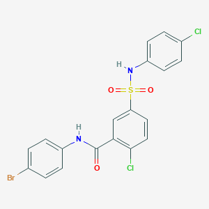 N-(4-bromophenyl)-2-chloro-5-[(4-chlorophenyl)sulfamoyl]benzamide